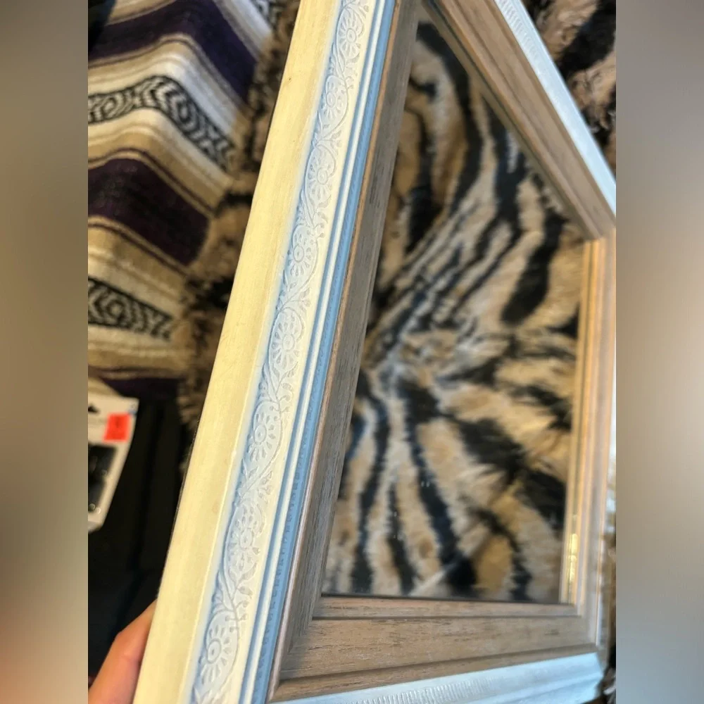 Elegant White Framed Wall Mirror